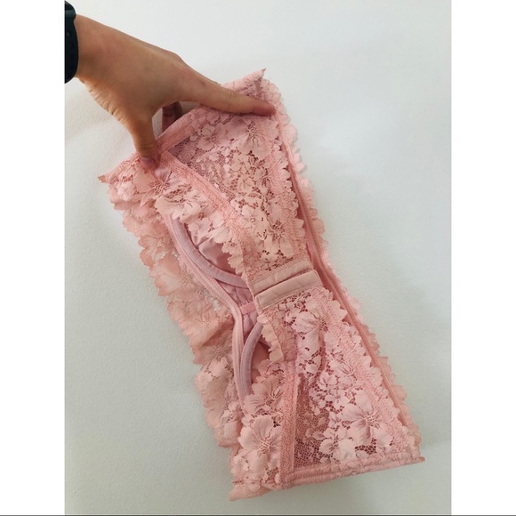 Blush Pink Bandeau Bralette - Picture 2 of 4